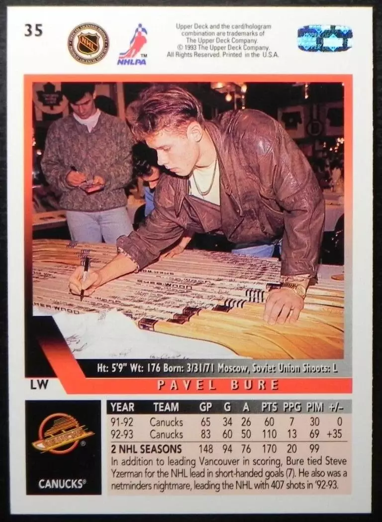 1993-94 Upper Deck #35 Pavel Bure 1