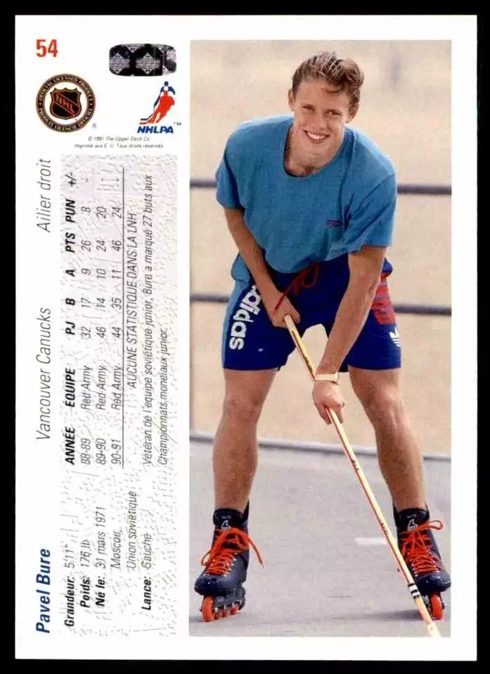 1991-92 Upper Deck French #54 Pavel Bure 1