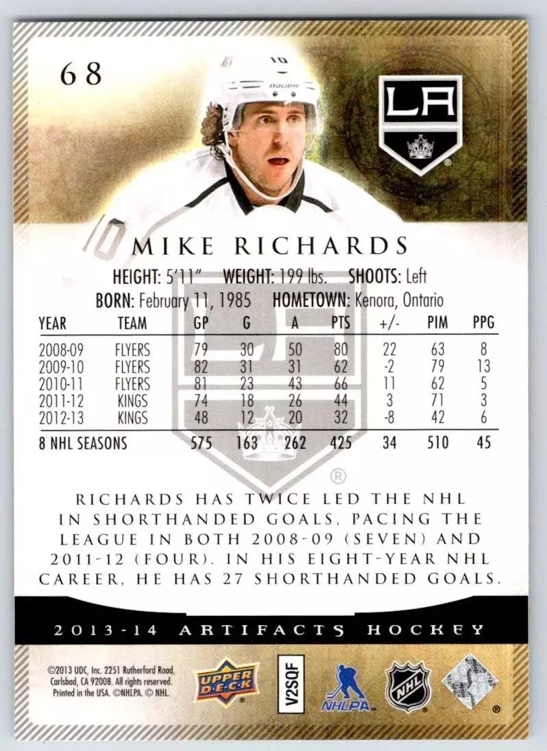 2013-14 Artifacts #68 Mike Richards 1