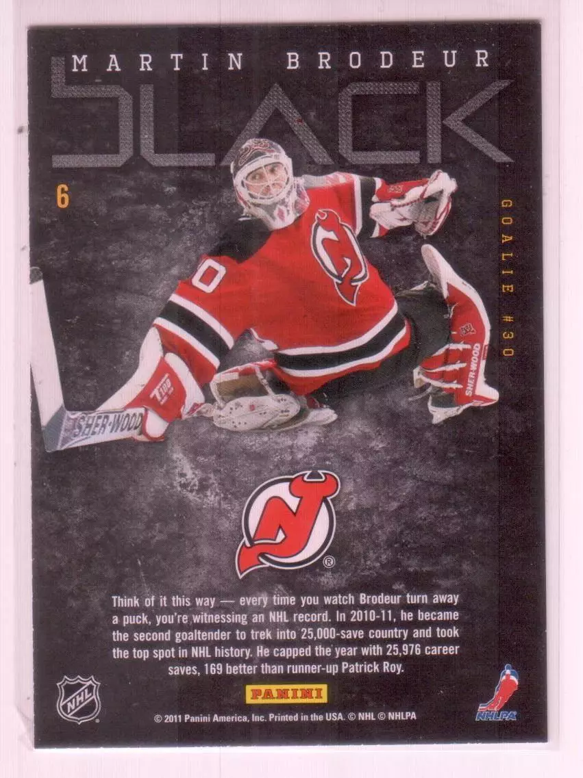 2011-12 Pinnacle Black #6 Martin Brodeur 1