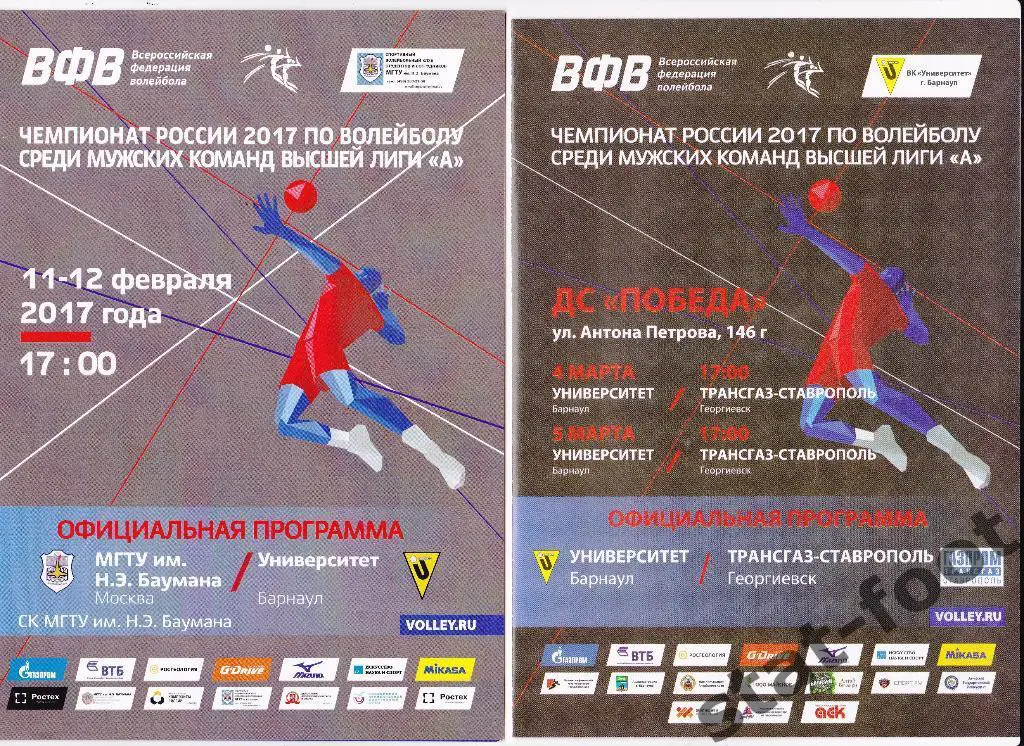 Университет Барнаул - Трансгаз - Ставрополь Георгиевск 4,5.03. 2017.