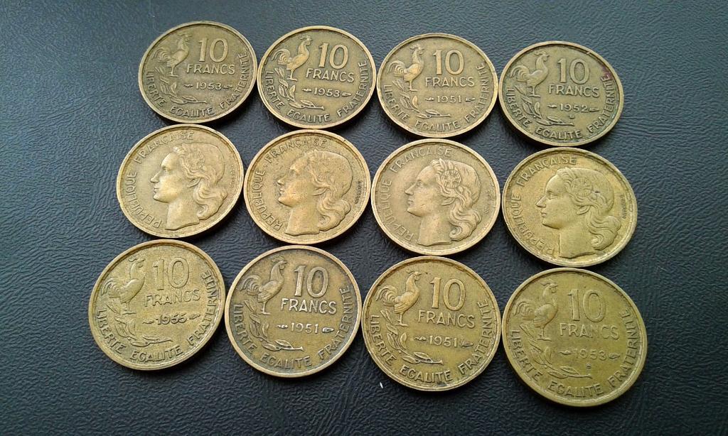 Франция. 10 франков 50-х годов 20-века.
