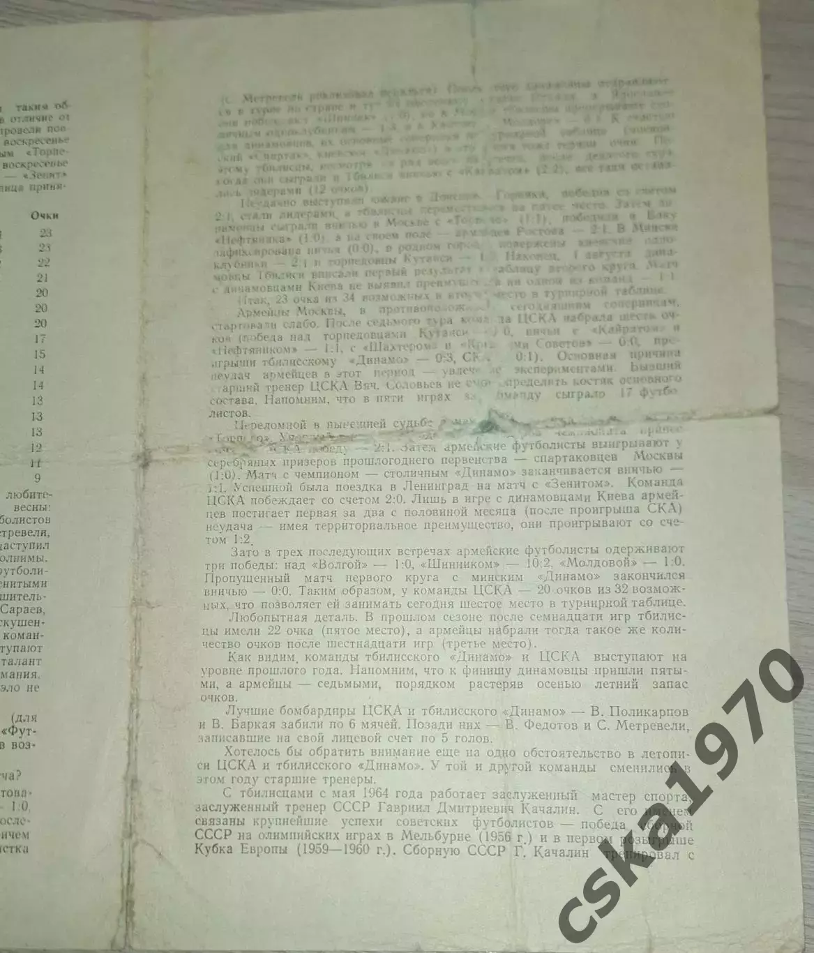 ЦСКА- Динамо Тбилиси 5.08.1964 1