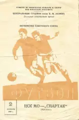 ЦСК МО (ЦСКА) - Спартак Москва 2.10.1958 ОЧЕНЬ РЕДКАЯ ОБЛОЖКА!!!