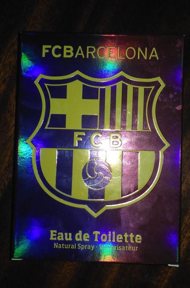 Коробка от фирменной туалетной воды ФК Барселона, Barcelona