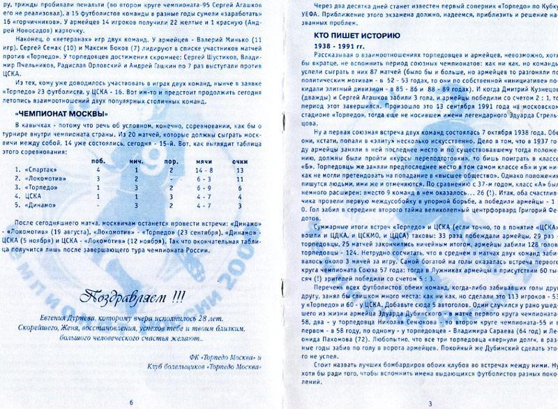 Торпедо Москва - ЦСКА 5 августа 2000 КОПИЯ 1