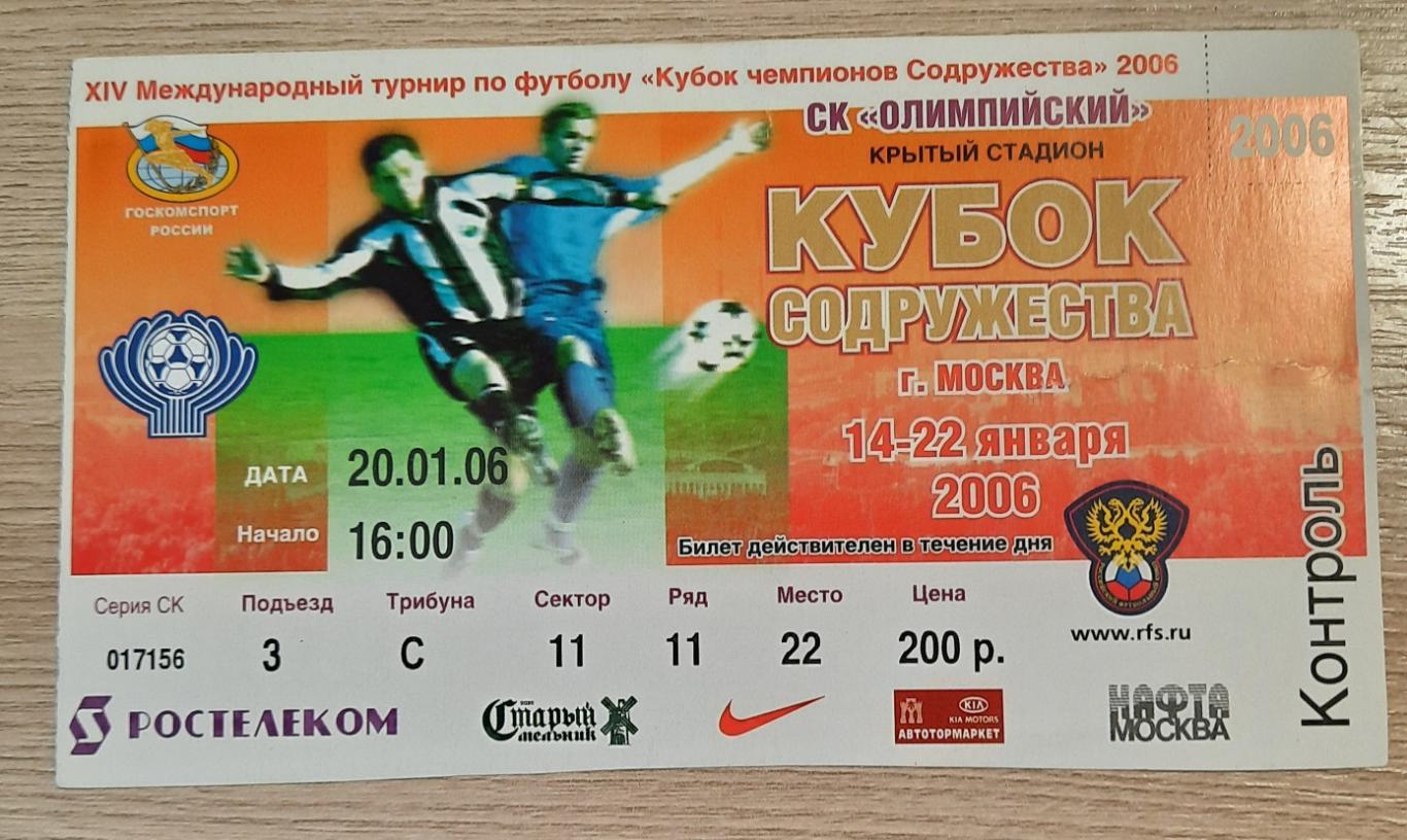 Кубок Содружества 20.01 2006 ЦСКА- Каунас