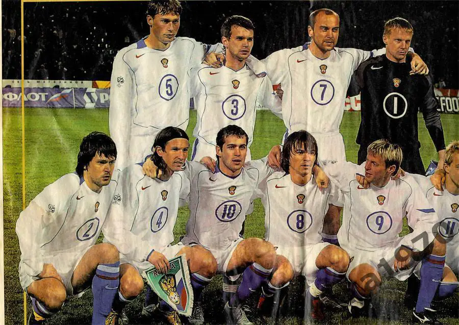 Советский спорт. Футбол. Постер Сборная России 2004. Год сборной 1