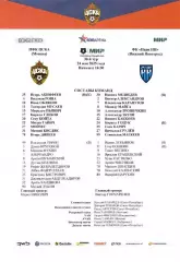 ЦСКА - ФК Пари НН Нижний Новгород 24.05.2025 Стартовый протокол