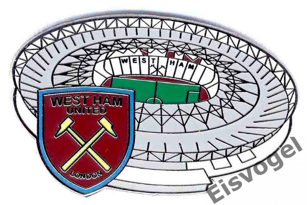 Знак Стадион Вест Хэм Юнайтед Стратфорд Англия. West Ham United FC
