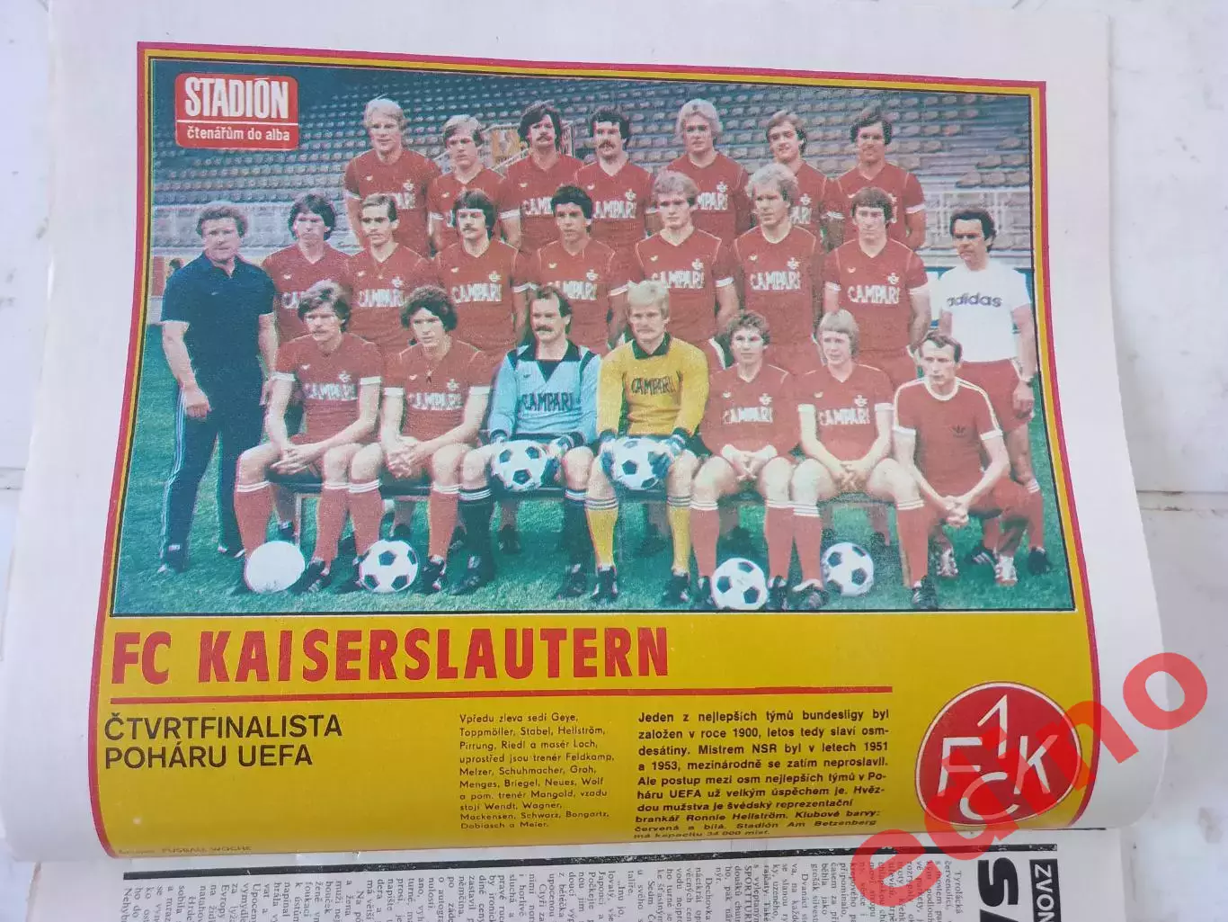 журнал стадион 1980 Кайзерслаутерн Й.Кралик 1