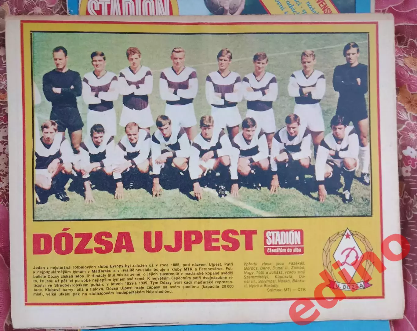 журнал стадион 39.1973г. Уйпешт Дожа 1