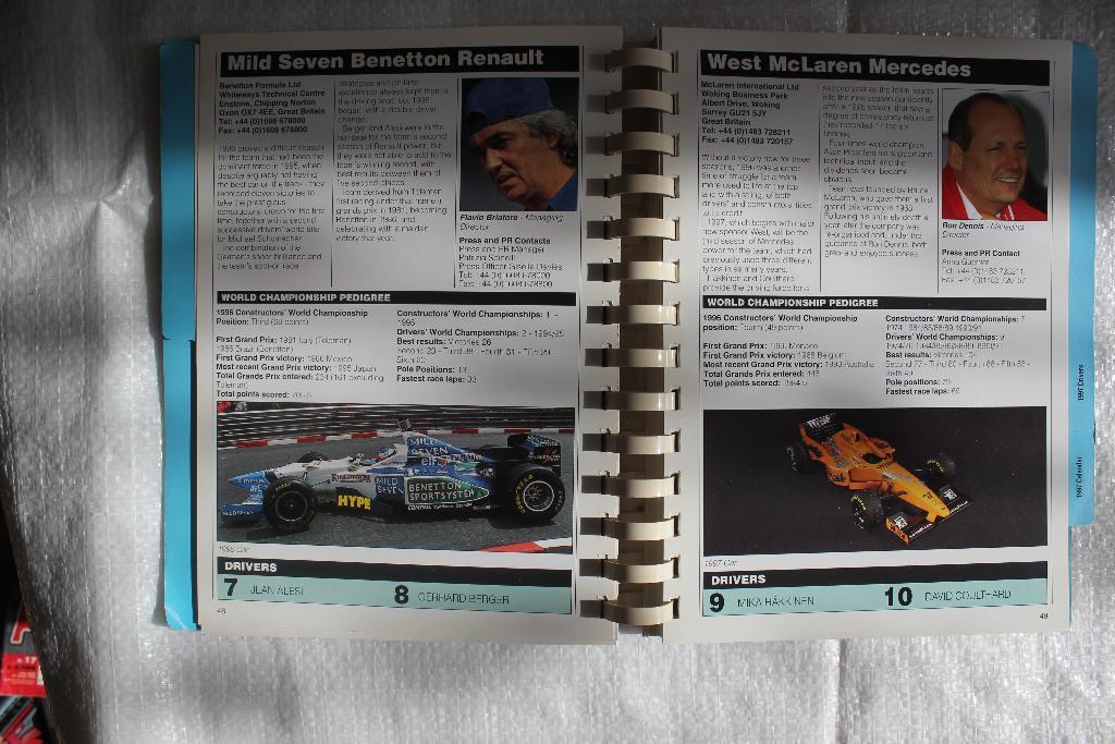 Буклет ICN оф Ф1 1997г GUIDE TO FORMULA ONE 2