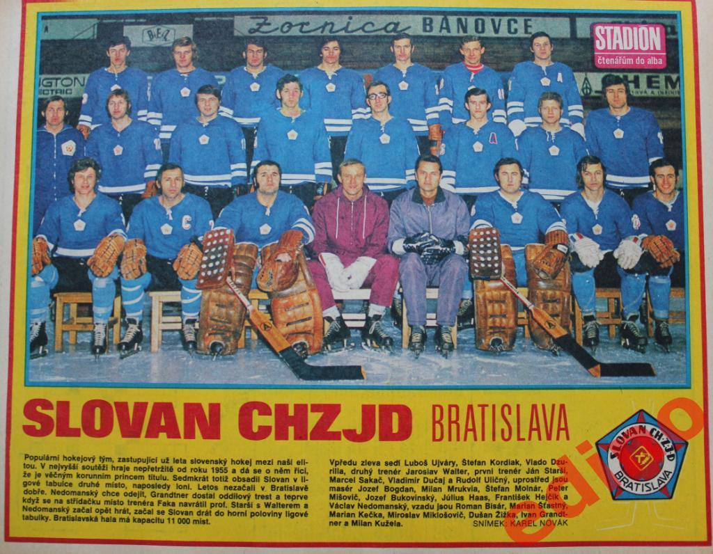 журнал Стадион 1973г. /Слован хоккей ЧССР 1