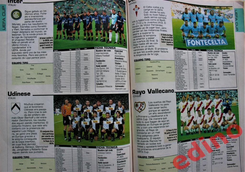 журнал Don Balon Лига чемпионовCOPAS EUROPEAS2001г/2002г 6