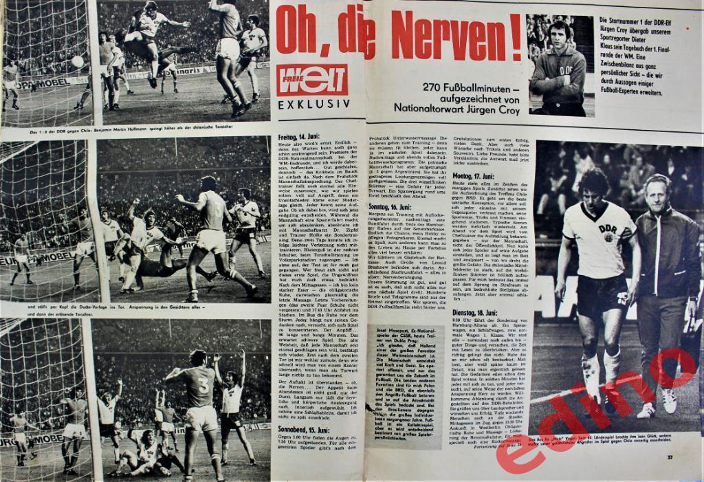 журнал ELT FREIE ГДP №27 Чемпионат Мира 1974 1