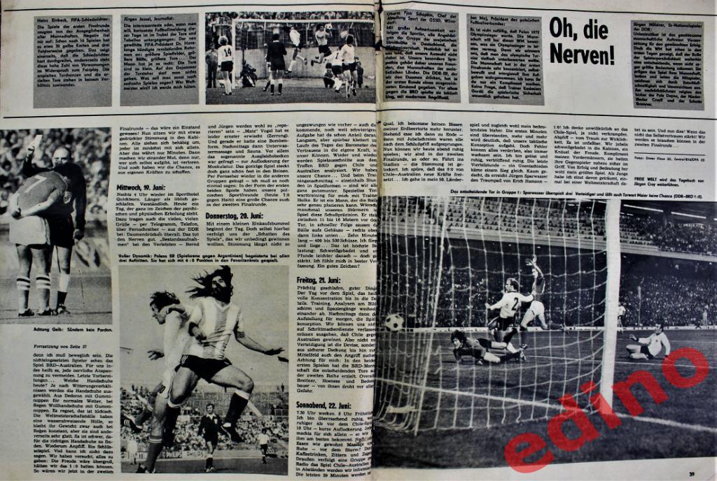 журнал ELT FREIE ГДP №27 Чемпионат Мира 1974 2