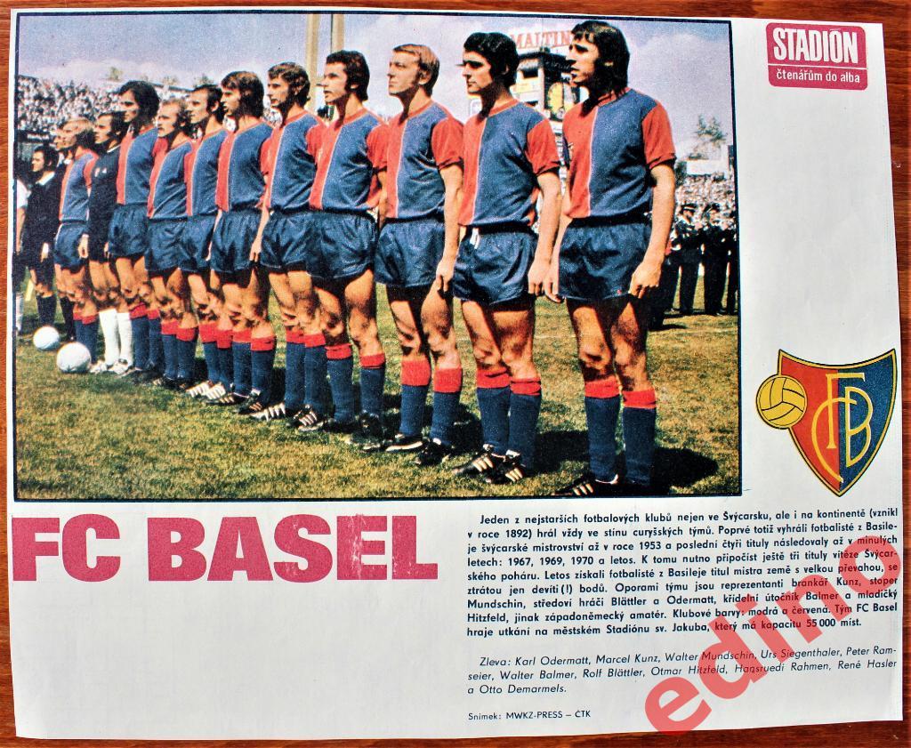 журналСтадионБазель Швейцария 1972г