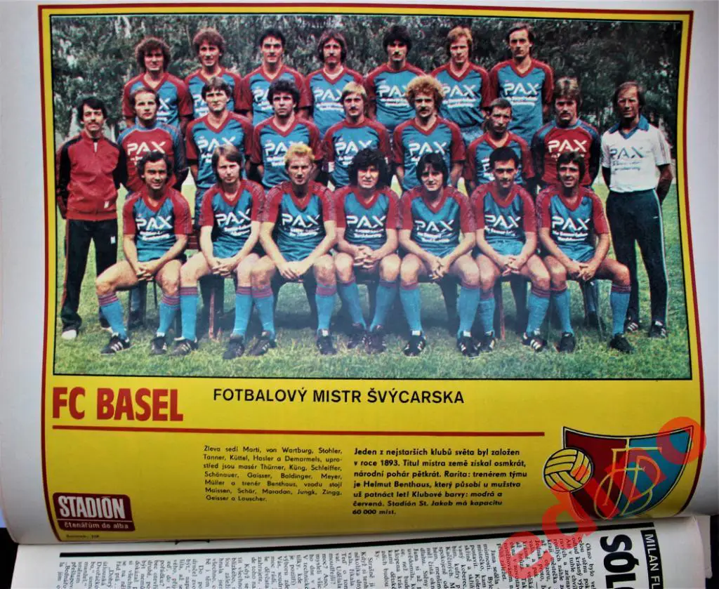 журнал Стадион 1980 год Базель чемпион Швейцарии 1