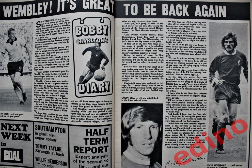 журнал GOAL 1972 год. Великобритания 3