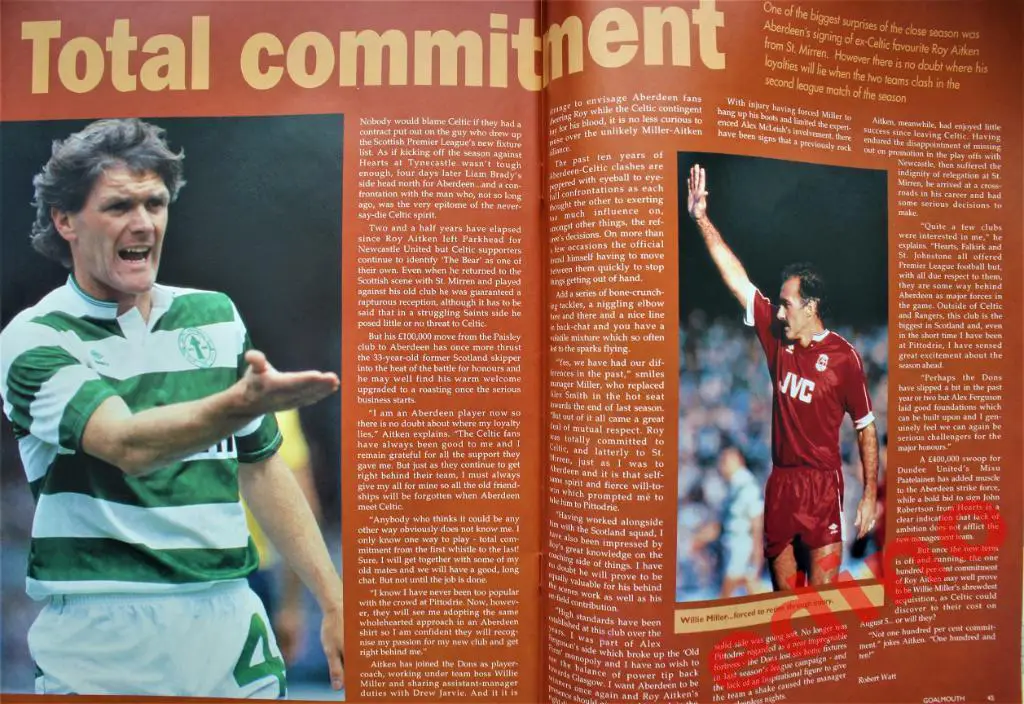 журнал Goalmouth 1992год. Великобритания Дания чемпион Европы 1992г. 2