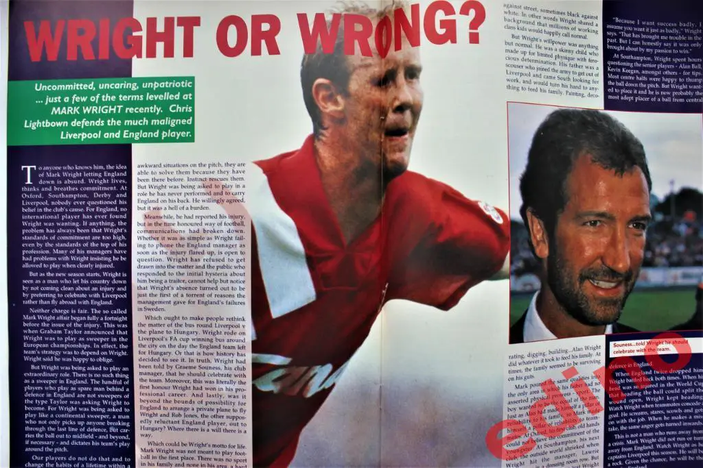 журнал Goalmouth 1992год. Великобритания Дания чемпион Европы 1992г. 3