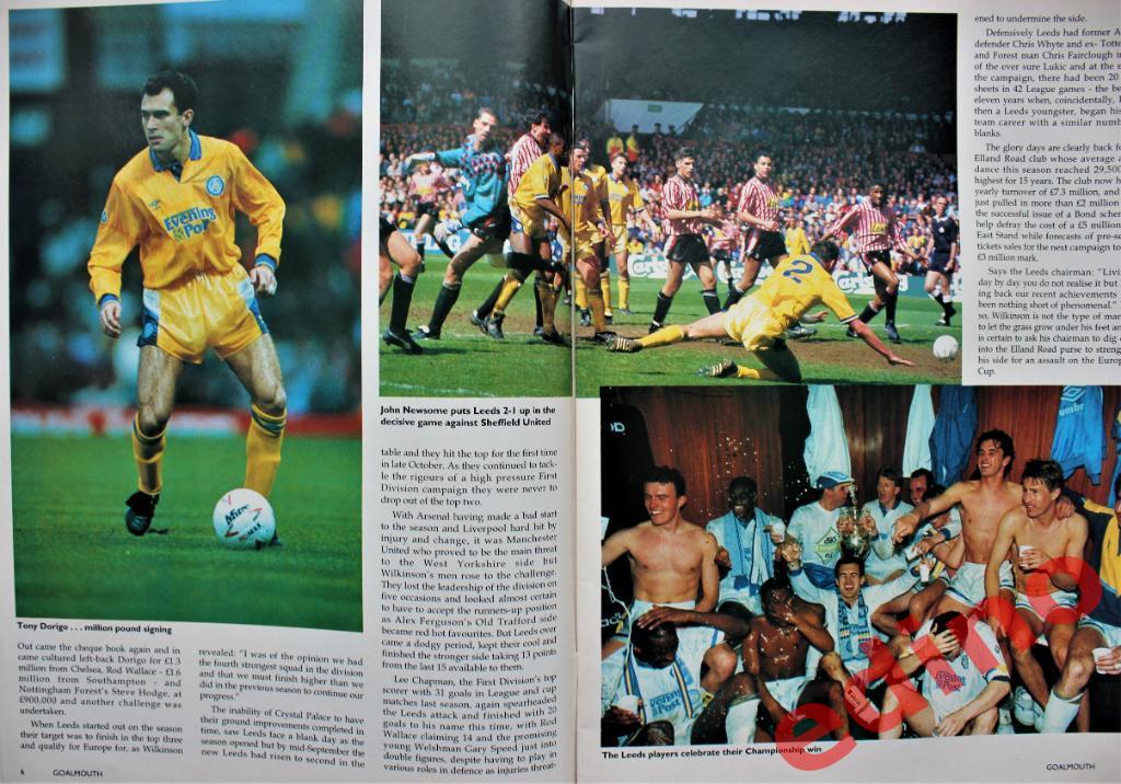 журнал Goalmouth 1992год. Ливерпуль обладатель кубка Англии 1992г. 2