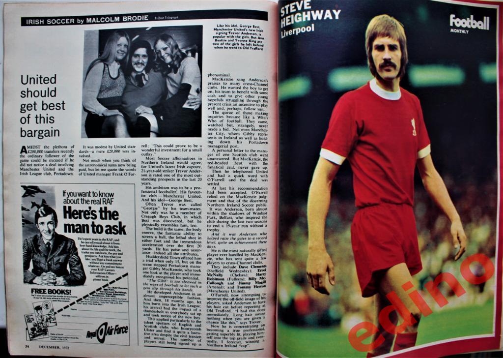 журнал Football montly Великобритания 1972 г. 4
