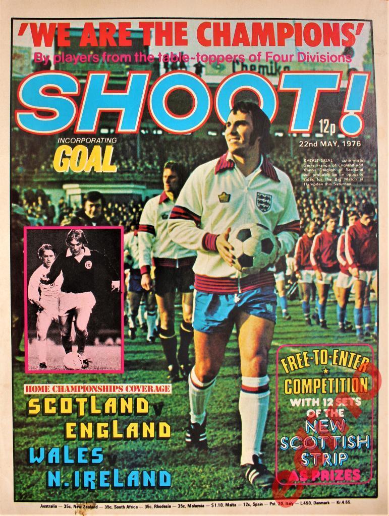журнал SHOOT Англия 1976 год. к отбору Англия - Шотландия