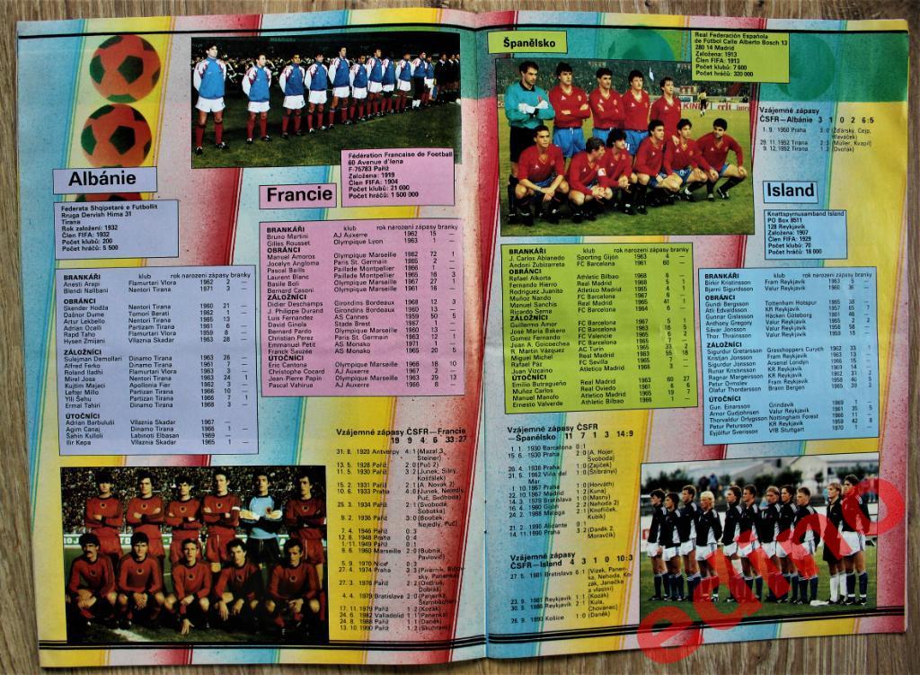 журналы Futbal/Футбол Чехия 1991 год. 1