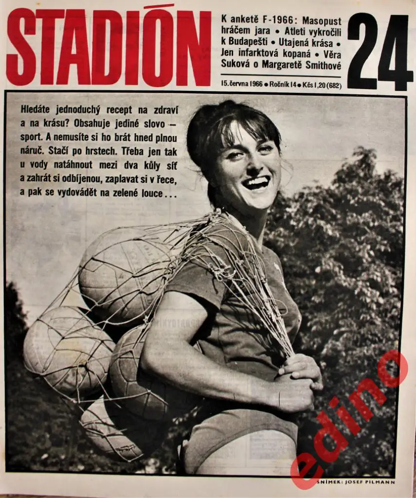 журнал Стадион 1966г. № 24 ДУКЛА ПРАГА Чемпион ЧССР 1966