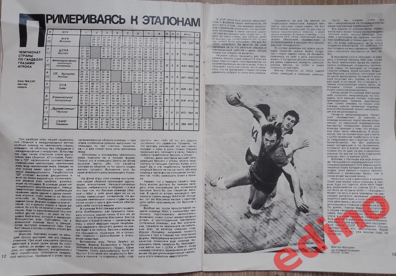 журналы Спортивные игры 10. 1974 год. 1