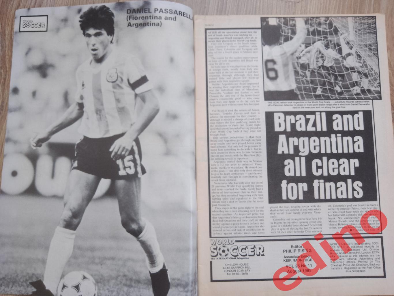 журналы world soccer 1986г.17 Нентори Албания 1