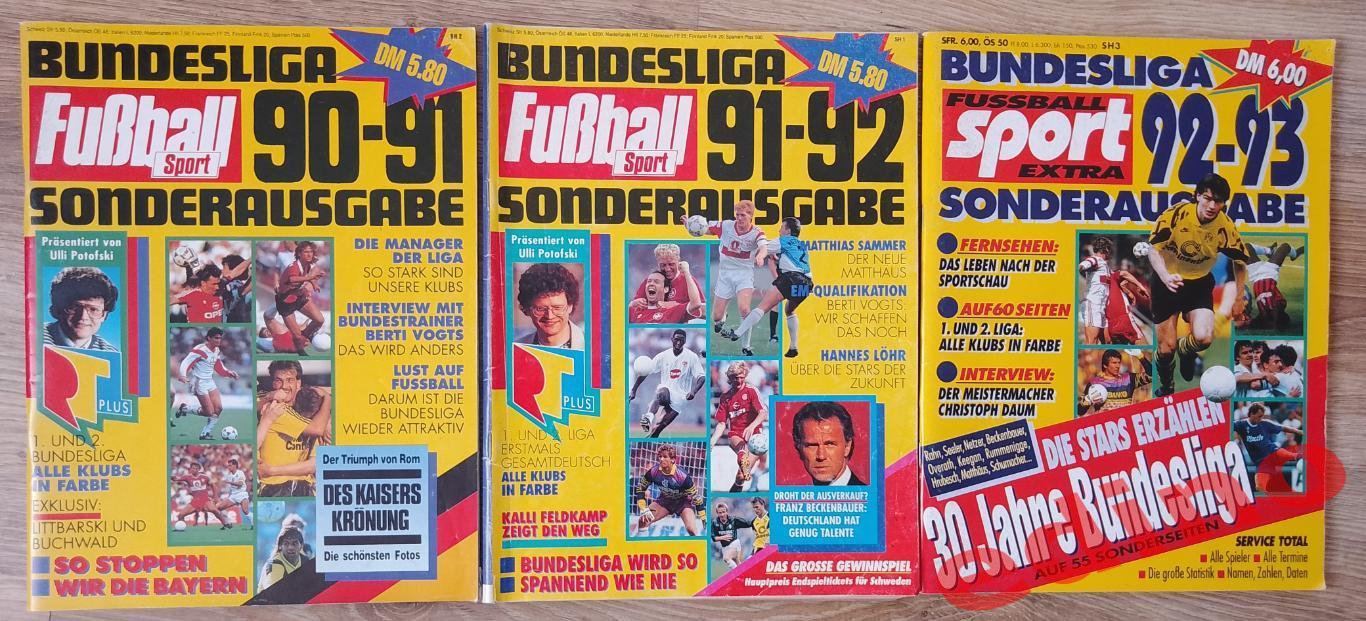 Fusball sport kicker bundesliga 90/91. 91/92. 92/93