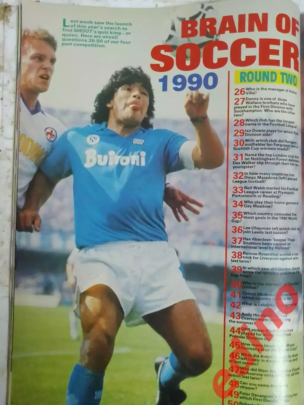 журнал Shoot Данди Юнайтед/Плимут/Марадона 1