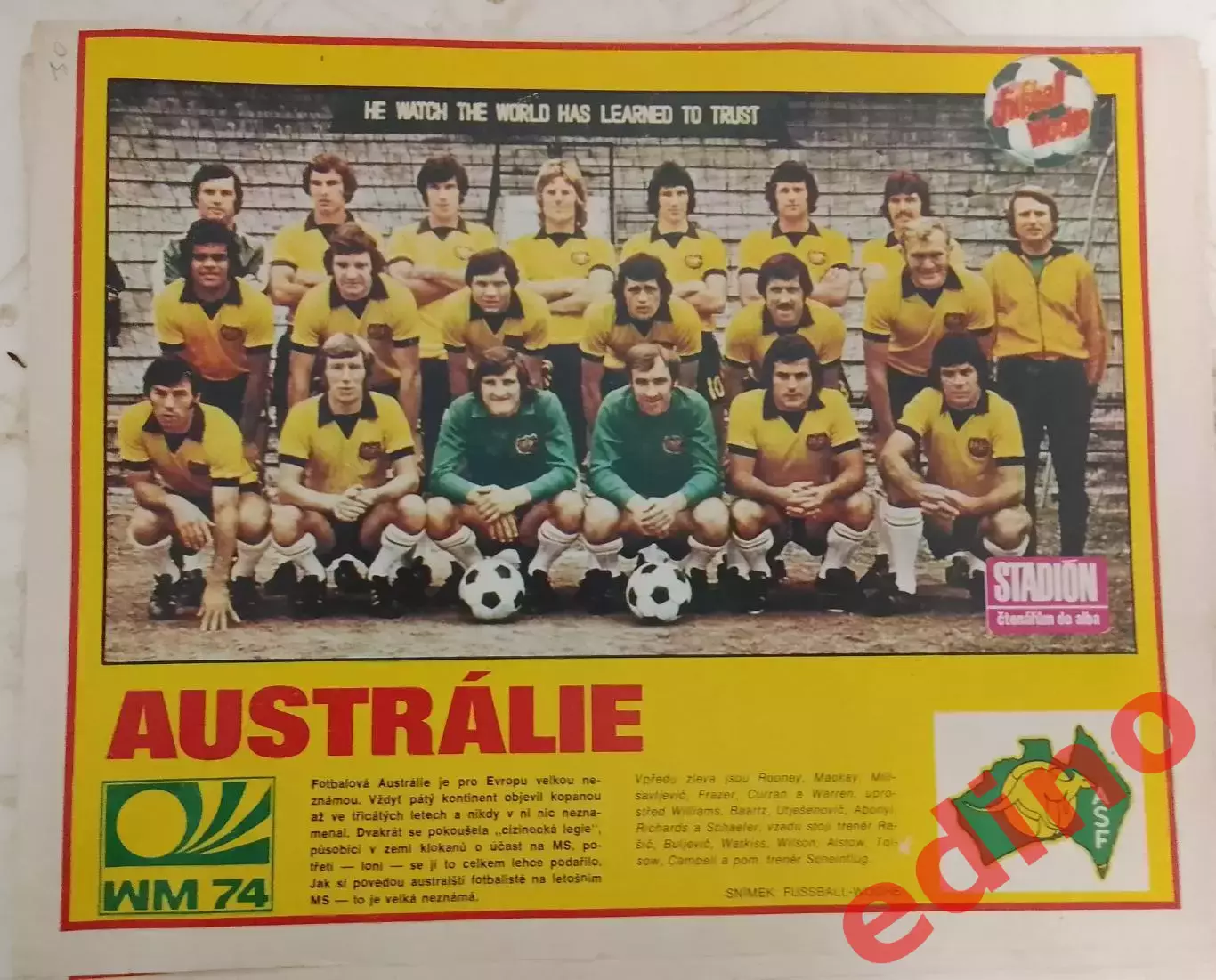 Австралия. чемпионат мира 1974