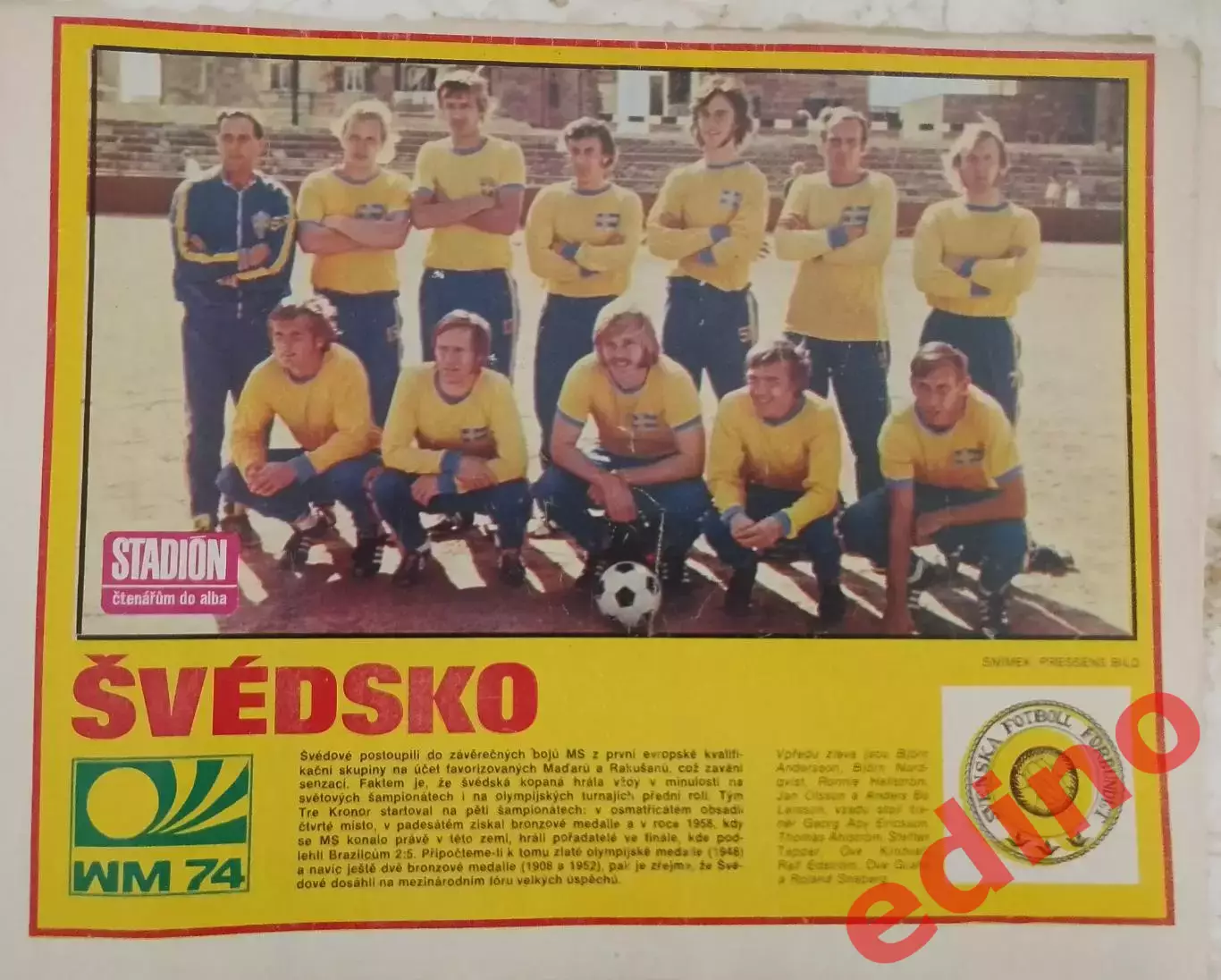 Щвеция участник чемпионата мира 1974