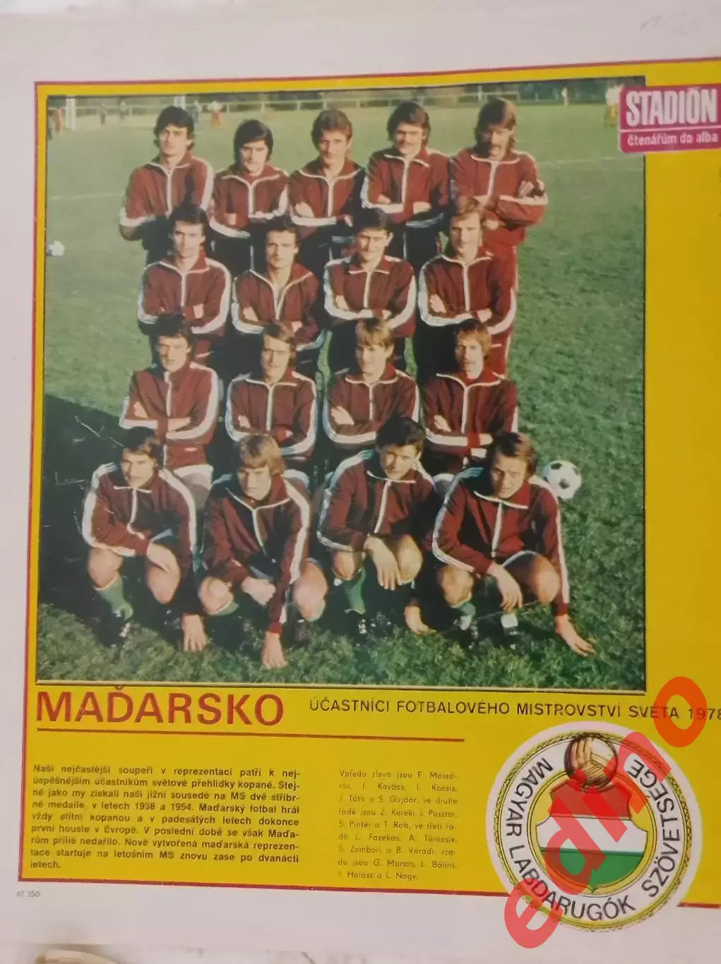 Венгрия участник чемпионата мира 1978