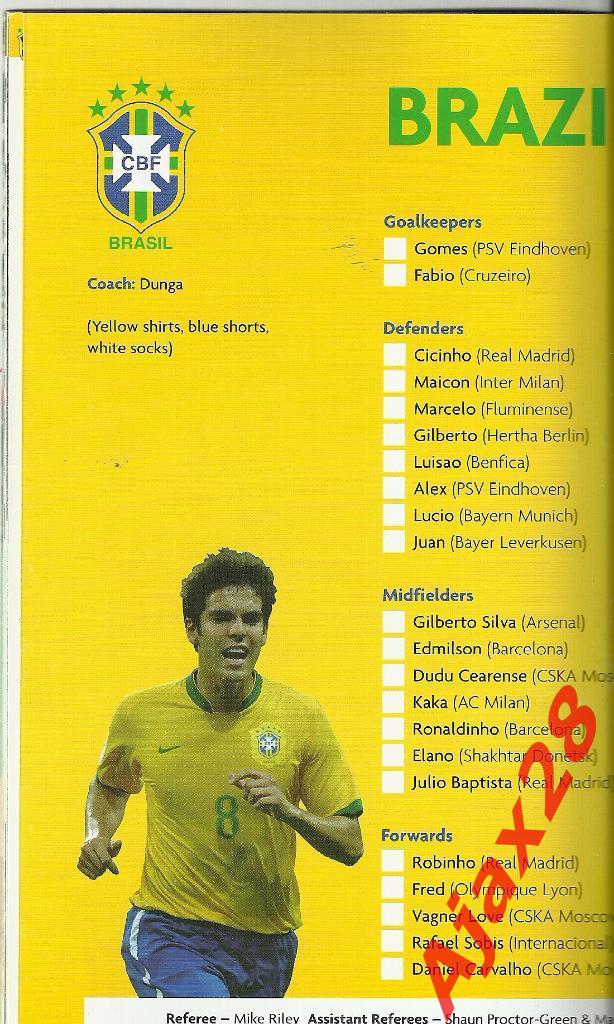BRAZIL v WALES, 5.09.2006 2