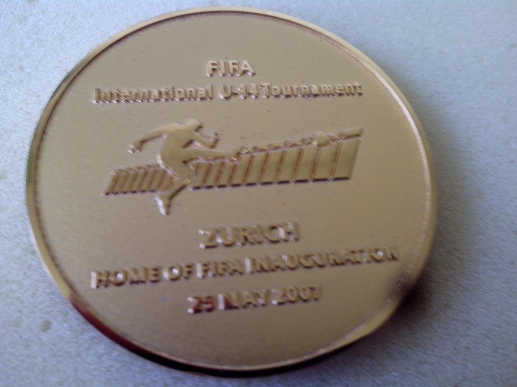 Футбол.Официальная медаль ФИФА. International U-14 Tournament Цюрих 2007 1