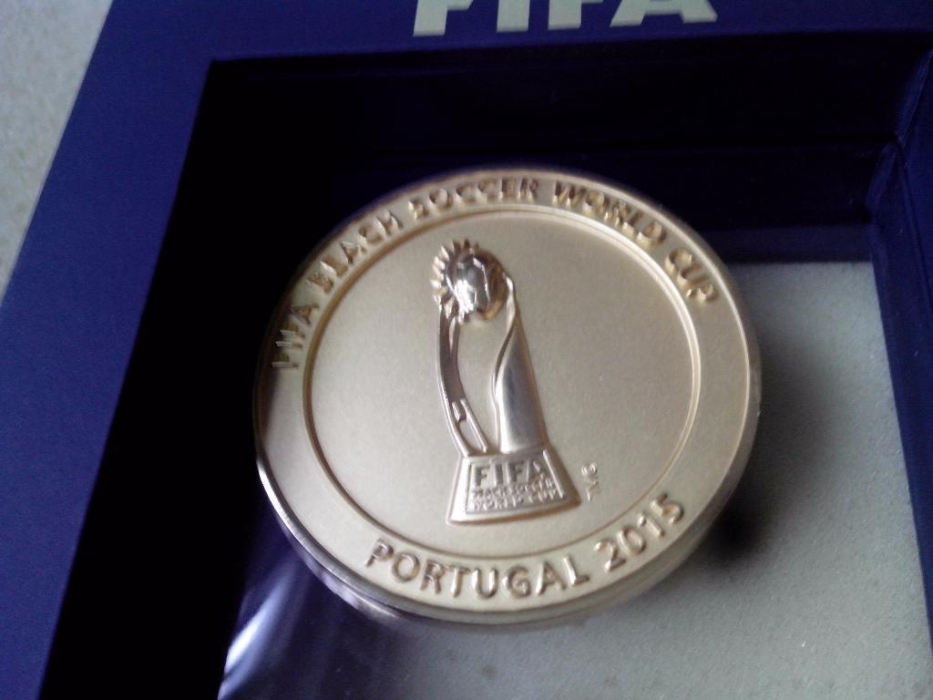 Футбол.Официальная медаль ФИФА. Beacn soccer World Cup.Португалия 2915 1