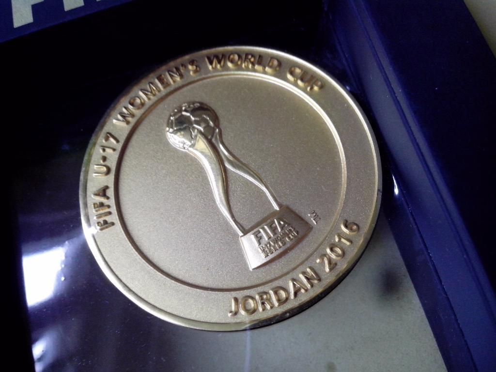 Футбол.Официальная медаль ФИФА. U-17 Womens World Cup Jordan 2016 1