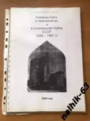 Команды Баку в чемпионате СССР 1936-1991 годы ксерокс