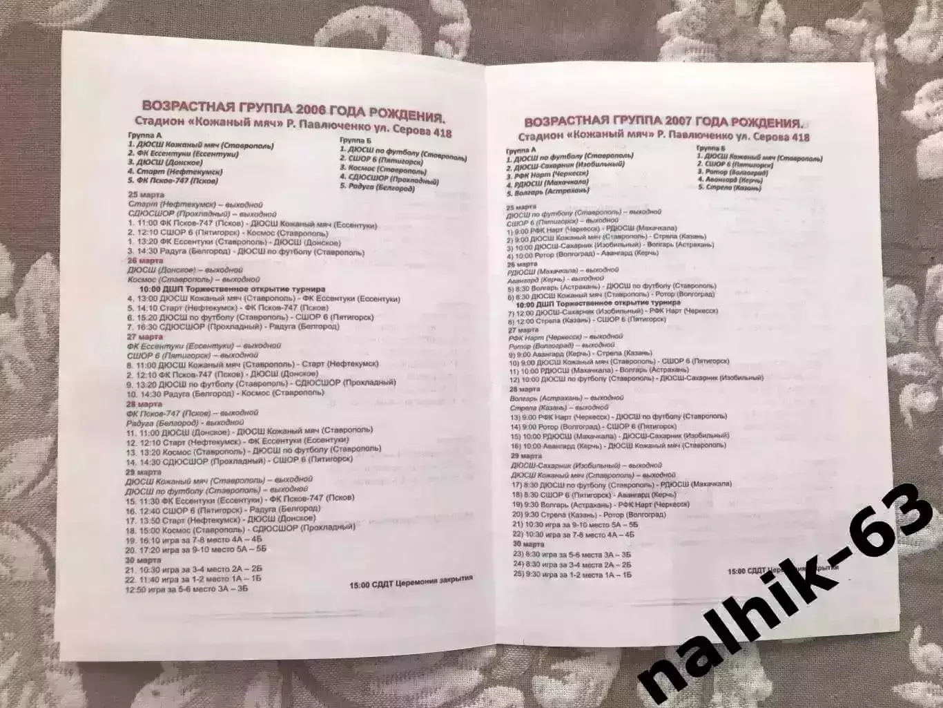 Ротор Волгоград, Киров, Белгород, Керчь\юноши, турнир Духина, Ставрополь 2018 г 2
