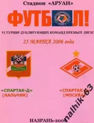 Спартак-д Нальчик-Спартак-д Москва 2006 год альтернатива