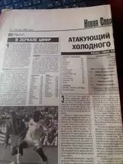 Кубань Краснодар-Сокол Саратов 2003 год газетный отчет