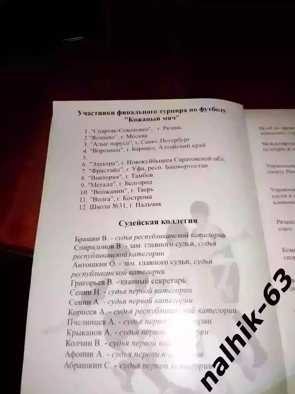 Кожаный мяч 2006 Рязань. Кострома, Саратов, Уфа, Тамбов, Белгород, Нальчик и др. 1
