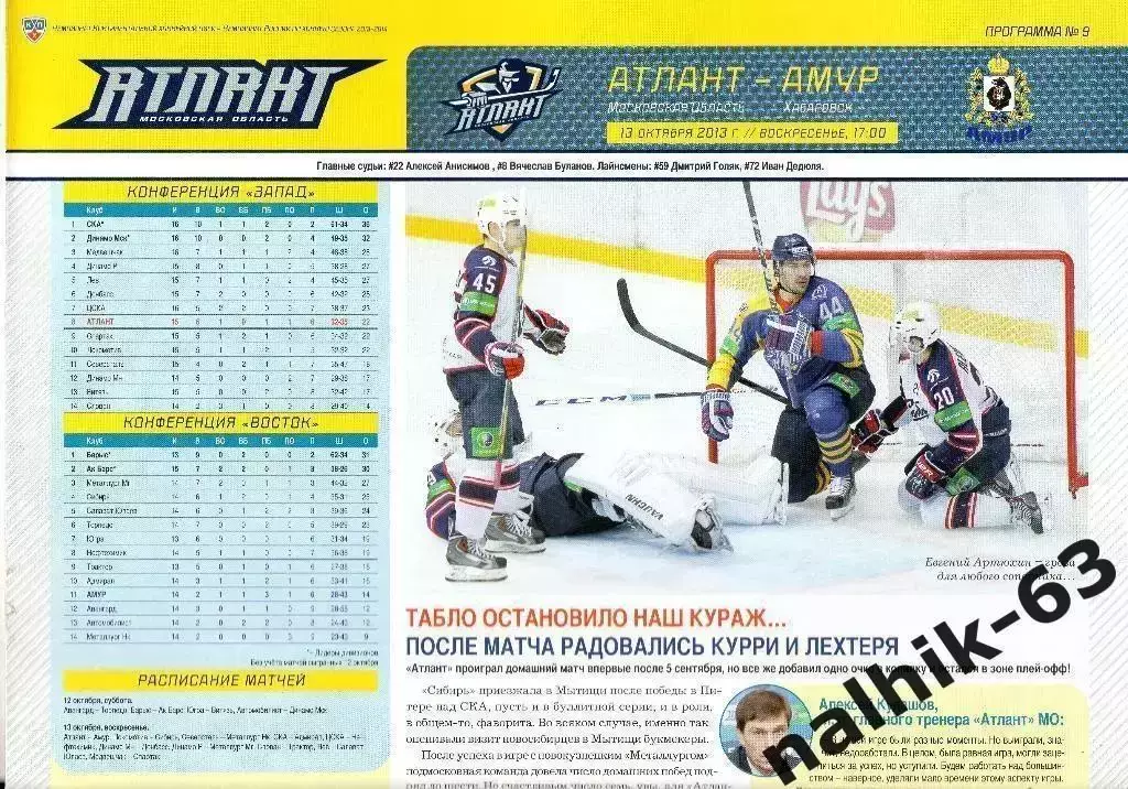 Атлант Московская обл.-Амур Хабаровск 2013-2014 год