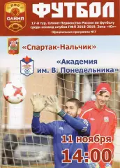 Спартак Нальчик-Академия футбола Ростов-на-Дону 2018-2019 год