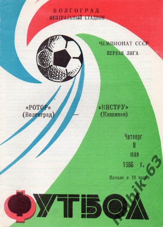 ротор волгоград-нистру кишинев 1986 год